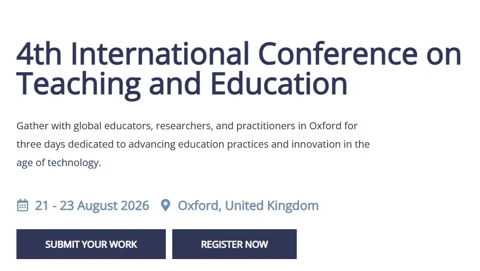 4th International Conference on Teaching and Education